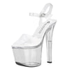 Clear Platform Sandal With Quick Release Strap 7in Heel Size AU 7