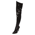 Black Pointed Toe Thigh High Boot 5in Heel Size AU 8