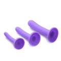 Tri-Play 3 Piece Silicone Pegging & Dildo Set - Purple