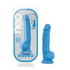 Neo Dual Density Cock With Balls 19cm Neon Blue