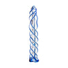 Sexus Glass Dildo Blue Helix 18.7cm