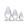 Triple Cones 3 Pc Anal Plug Set Clear by Master Series