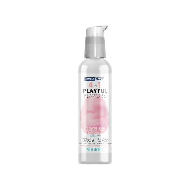 Playful Flavours 4 In 1 Cotton Candy Delight: Flavoured, Warming, Edible Lube - 118ml