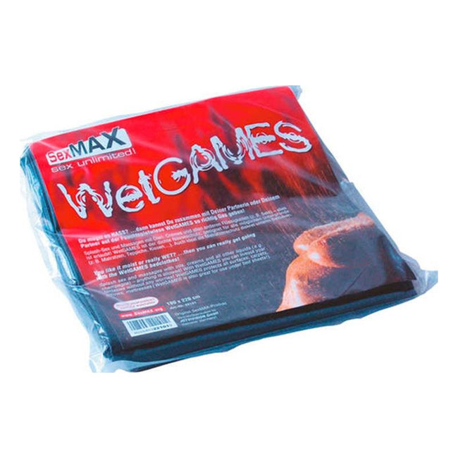 SexMAX WetGAMES Waterproof Sheet Black 180cm x 220cm