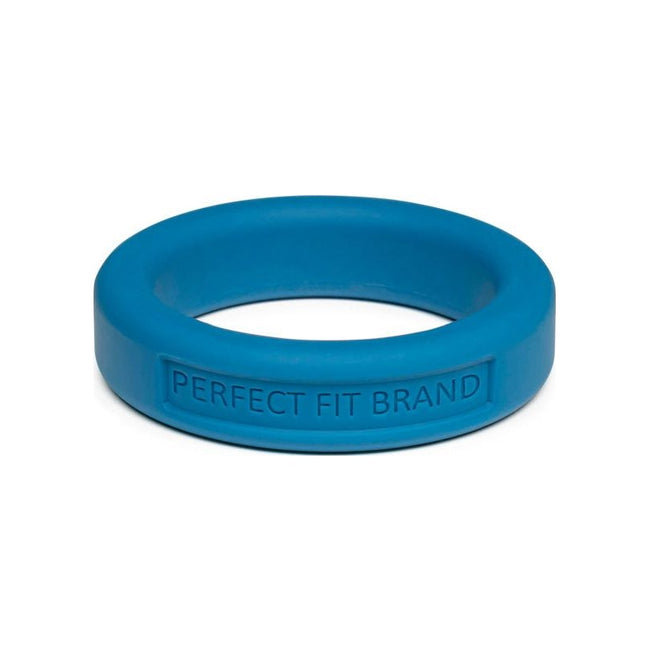 Classic Silicone Medium Stretch Penis Ring 36mm Blue