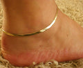 Anklet gold herringbone links, adjustable