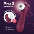 Satisfyer Pro 2 Gen 3 - Wine Touch-Free USB-Rechargeable Clit Stimulator
