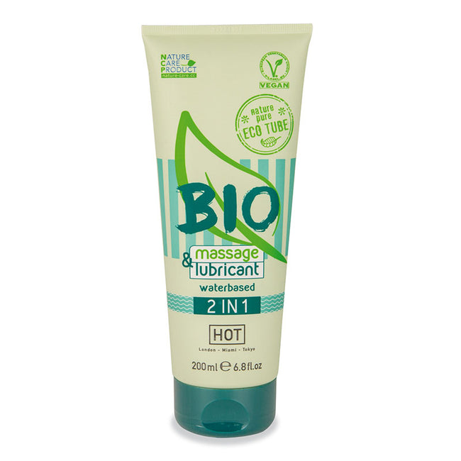 HOT BIO Massage & Lubricant 2In1 - Water Based Lubricant 200 ml