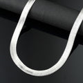 Necklace golden snake chain 1cm flat snake bone link