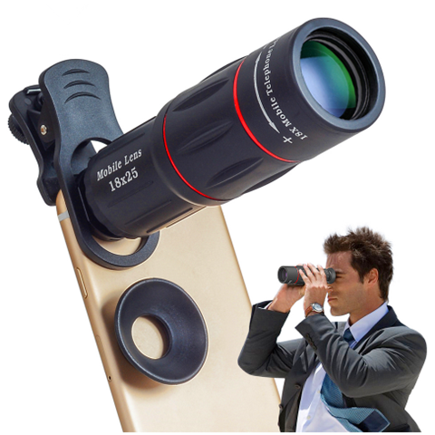 Mobile Phone Lens kit 12X Zoom Telephoto Lens For iPhone and Android Smartphones Monopod Bluetooth Shutter Tripod