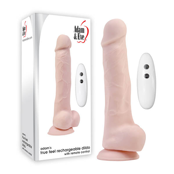 Adam & Eve Adam's True Feel Rechargeable Dildo -  17.8 cm (7'') USB Rechargeable Vibrating Dong