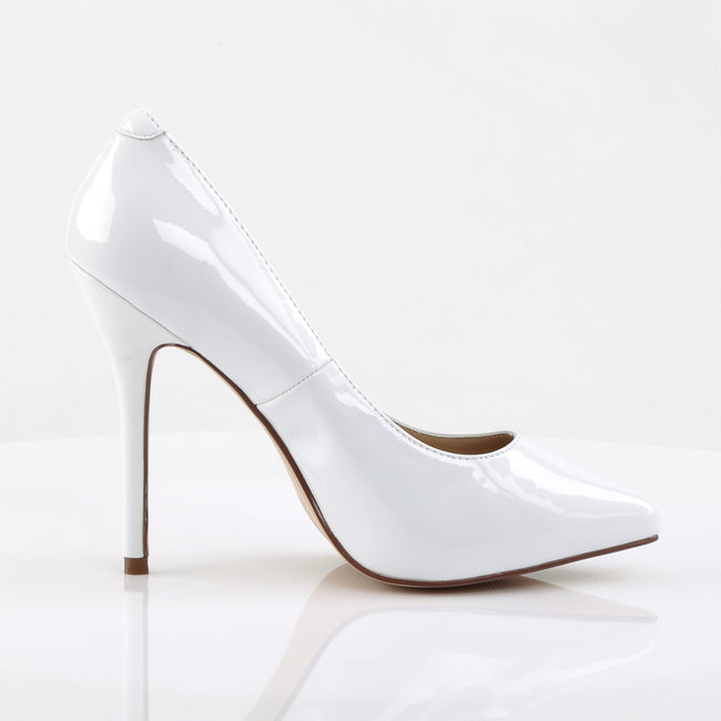 Amuse 20 Classic Pump with 5 inch heel - White Patent