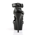 Delight 658 Platform Sandal with 6 inch heel - Black Faux
