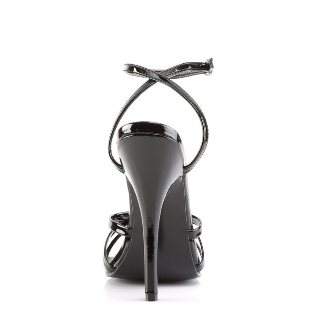 Domina 108 Sandal with 6 inch heel - Black Patent