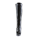 Domina 2020 Knee high boot with 6 inch heel - Black Patent