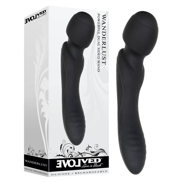 Wanderlust - Black USB Rechargeable Double Ended Massager Wand