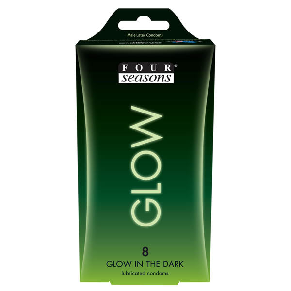 Glow N' Dark Condoms - Glow In The Dark Lubricated Condoms - 8 Pack