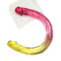 Shades 17'' Jelly TPR Double Dong - Pink/Gold 44 cm Double Dong