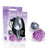 The 9's The Silver Starter - Silver 7.1 cm (2.8'') Butt Plug with  Rose Bottom