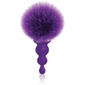The 9's Cottontails Beaded Butt Plug with Bunny Tail PURPLE