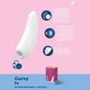Satisfyer Curvy 1+ - App Contolled Touch-Free USB-Rechargeable Clitoral Stimulator with Vibration