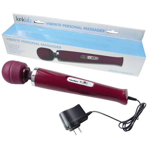 KinkLab Viberite Personal Massager - Maroon Rechargeable Massager Wand