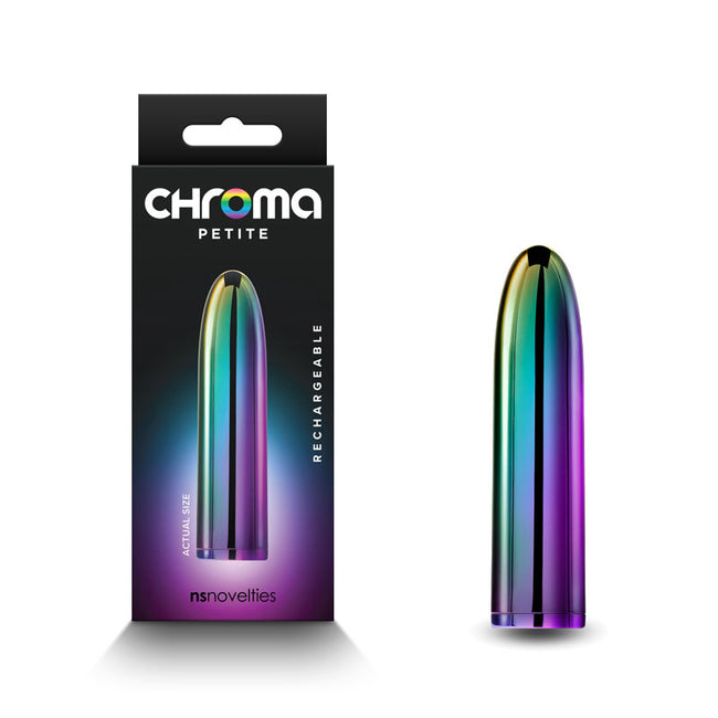 Chroma Petite 8.7 cm USB Rechargeable Bullet Vibrator - MULTI COLOUR