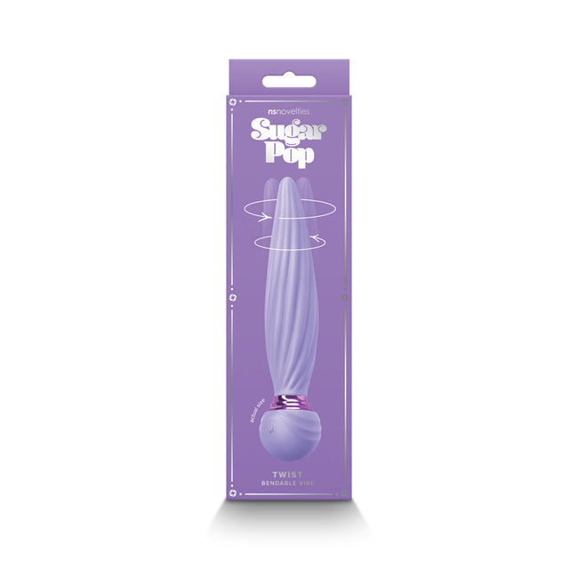 Sugar Pop Twist 16 cm USB Rechargeable Massage Wand - Purple