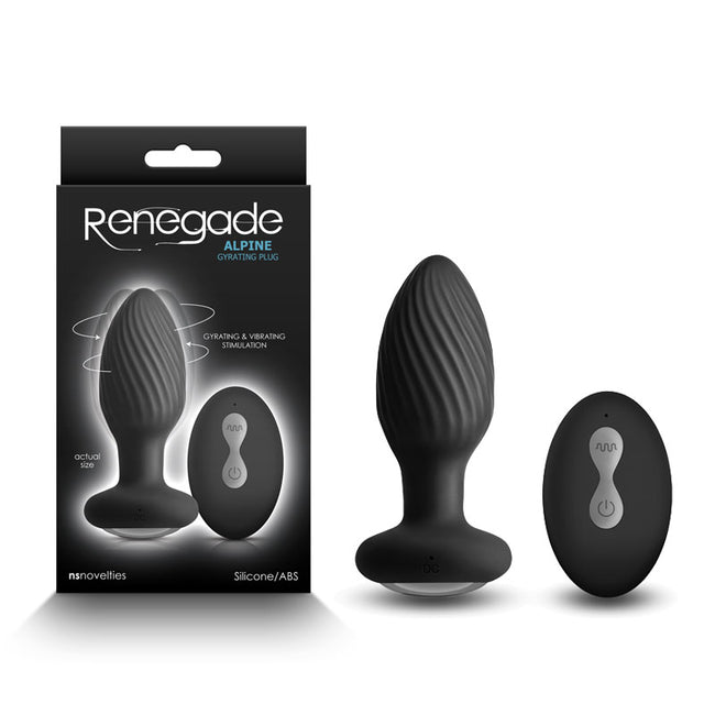 Renegade Alpine -  9.8 cm USB Rechargeable Vibrating Butt Plug with Remote
