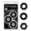 Renegade Chubbies Cock Rings - Set of 3 Black
