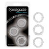 Renegade Intensity Rings - Clear Cock Rings - Set of 3