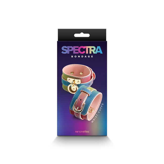 Spectra Bondage Wrist Cuffs - Rainbow