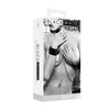 OUCH!  & White Bonded Leather Collar With Hand Cuffs -  Restraints