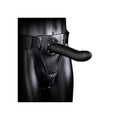 Ribbed Curved Hollow Strap on Set 20cm - Black