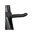 Ribbed Curved Hollow Strap on Set 20cm - Black
