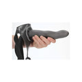 OUCH! Curved Hollow Strap-on - Gunmetal Grey 20 cm