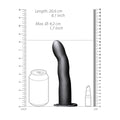OUCH! Curved Hollow Strap-on - Gunmetal Grey 20 cm