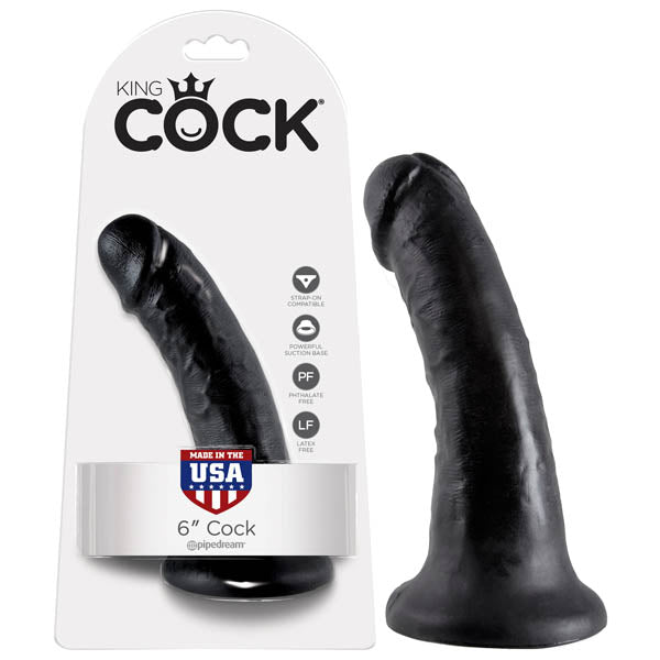 King Cock 6'' Dong 15.2 cm Black