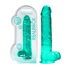 RealRock 9'' Realistic Dildo With Balls -  22.9 cm Dong Turquoise