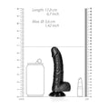 REALROCK Curved Realistic Dildo Dong with Balls 15cm - Black