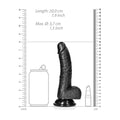 REALROCK Curved Realistic Dildo Dong with Balls 18cm - Black