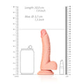 REALROCK Curved Realistic Dildo Dong with Balls 18cm - Flesh