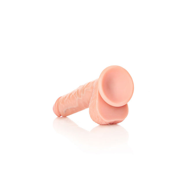 REALROCK Straight Realistic Dildo Dong with Balls 18cm - Flesh