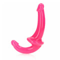 REALROCK 13.5 cm Strapless Strap-On Glow in the Dark - Pink