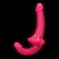 REALROCK 13.5 cm Strapless Strap-On Glow in the Dark - Pink