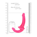 REALROCK 13.5 cm Strapless Strap-On Glow in the Dark - Pink