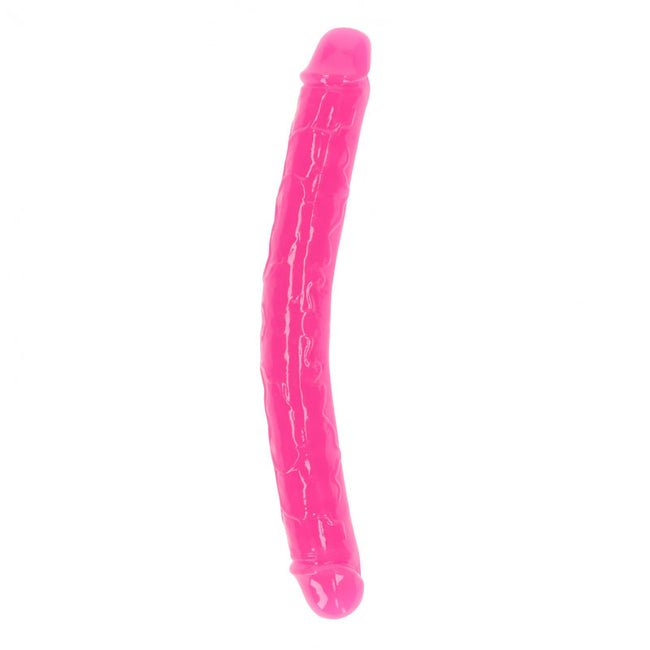 REALROCK 30 cm Double Dong Glow - PINK GLOW