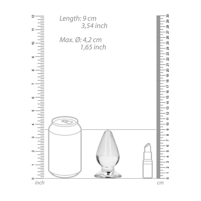 REALROCK 9 cm Anal Plug - 9 cm (3.5'') Butt Plug CLEAR