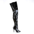 Seduce 4010 Crotch high boot with 5 inch heel - Black Patent