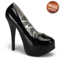 Teeze 06W Wide fit Pump with 5. 3/4 inch heel - Black Patent